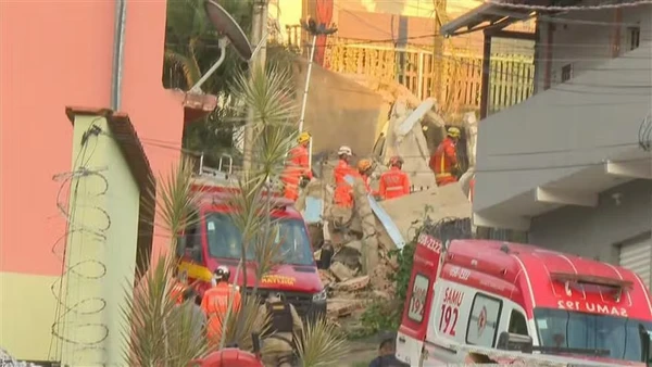 Asilo desaba em Belo Horizonte por Reprodução/TV Globo