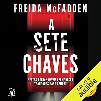 Audiolivro de A sete chaves, de Freida McFadden (Arqueiro). Quando tinha 11 anos, Nora Nierling nem imaginava que, enquanto fazia os deveres de casa no quarto, seu pai matava mulheres no porão.Até o dia em que ela encontrou a porta destrancada e resolveu descobrir por que o pai passava tanto tempo lá.Décadas depois, Aaron Nierling está atrás das grades – onde vai ficar para sempre – e Nora é uma cirurgiã bem-sucedida, que leva uma vida tranquila mas solitária. Ninguém sabe que ela é filha de um famoso serial killer. E ela pretende continuar assim.Um dia, porém, Nora fica sabendo que uma de suas pacientes foi assassinada. E o mais chocante: do mesmo modo único e terrível que o pai dela usava com suas vítimas. por Reprodução