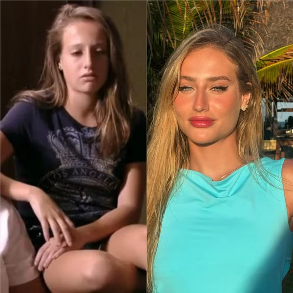 Bruna Griphao em 'Avenida Brasil' e atualmente por Reprodução/TV Globo/Redes Sociais 