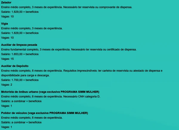 Confira todas as vagas desta sexta-feira (6) por Reprodução