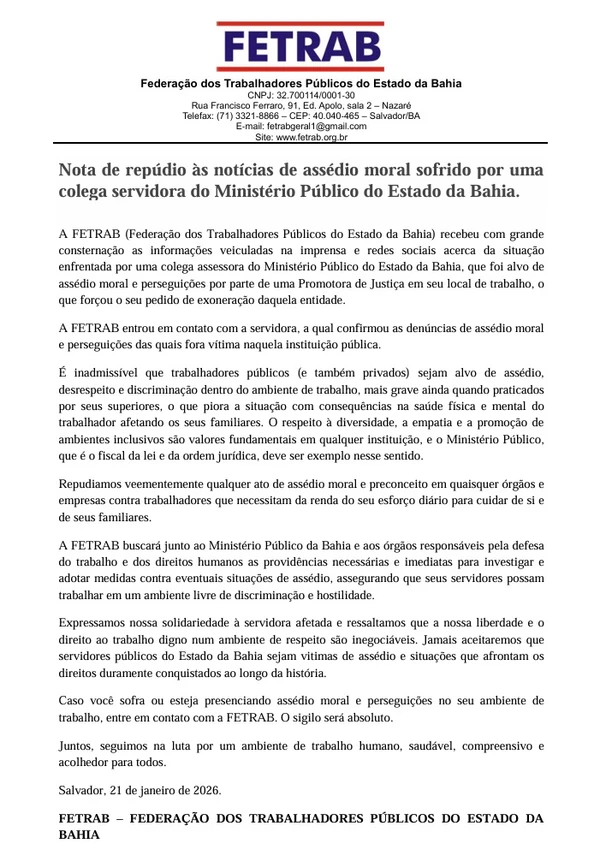 Ex-assessora acusa promotora do MPBA de ordenar uso de assinatura eletrônica em seu lugar por Reprodução 