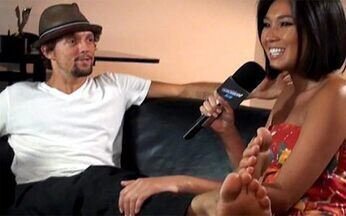 Jason Mraz já namorou Danni Suzuki por Reprodução/TV Globo