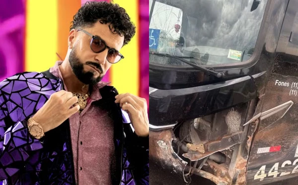 Latino e equipe sofreram acidente de ônibus na rodovia SP-310 no interior de SP