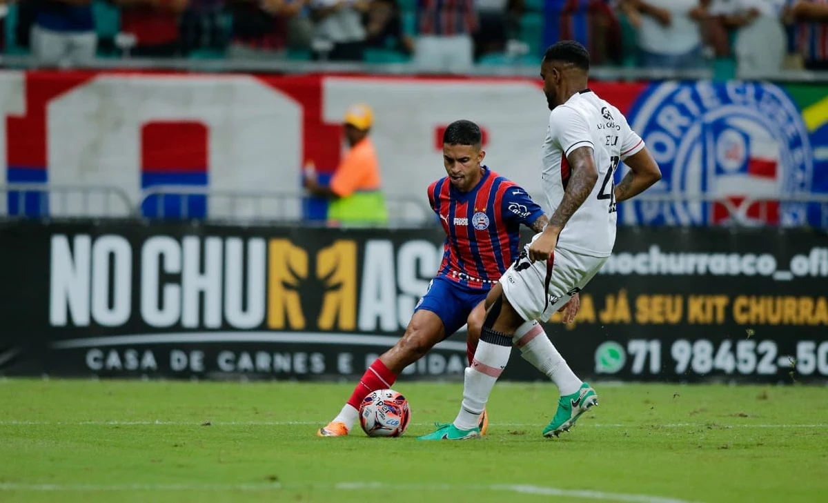 Jogadores do Bahia celebrando a conquista do Campeonato Baiano por Arisson Marinho/CORREIO