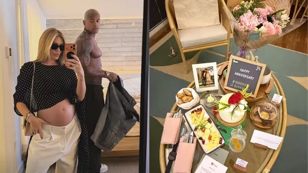 Lore Improta e Léo Santana celebram aniversário de casamento em hotel de luxo por Reprodução/Redes Sociais 