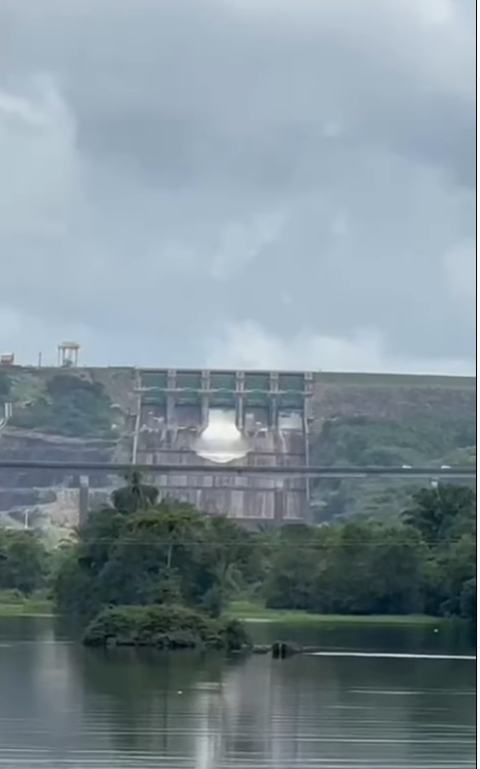 Comportas da Usina de Pedra do Cavalo são abertas após chuvas intensas no Recôncavo por Reprodução