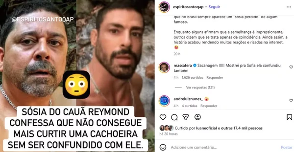Grazi Massafera viralizou ao comentar sobre 'sósia' de Cauã Reymond por Reprodução/Instagram