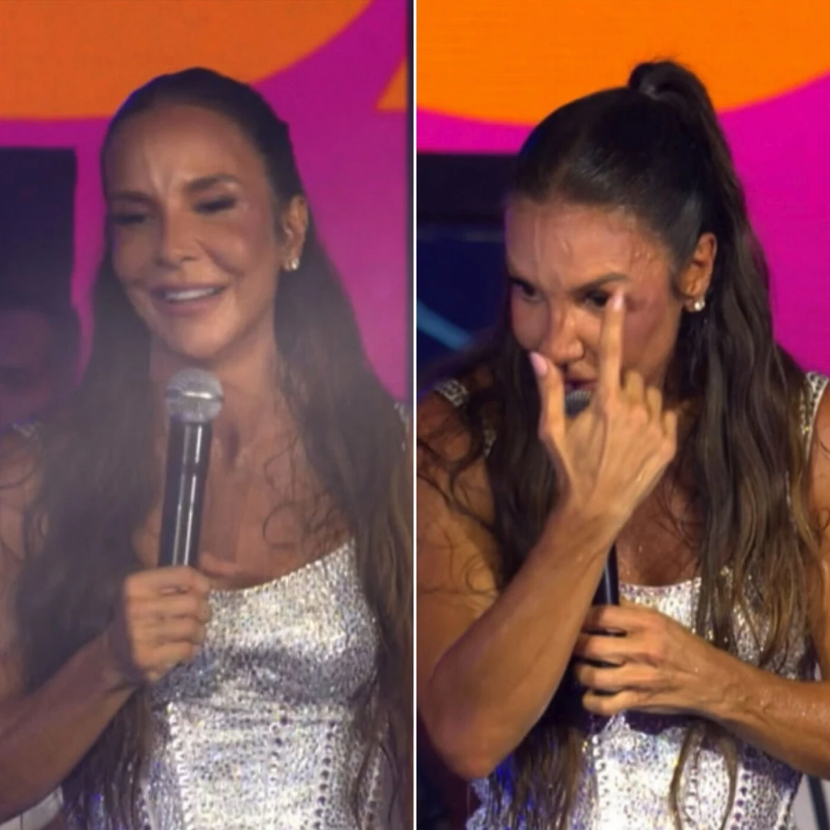 Ivete Sangalo após operar o rosto por Reprodução