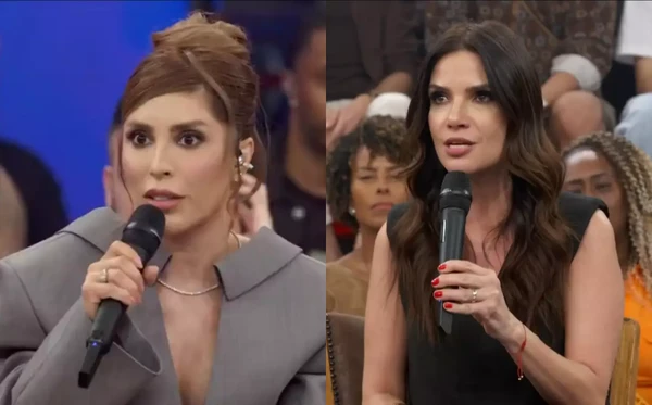 Manu Bahtidão e Sabina Simonato no Altas Horas