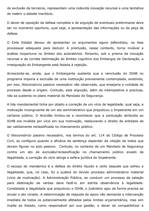 TJ rejeita recurso da PGE e volta a determinar repasse ao instituto por Reprodução