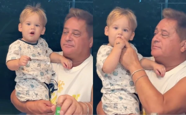 Vídeo de Leonardo com o neto José Leonardo viraliza e divide opiniões nas redes sociais