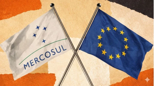 A união dos blocos: o acordo comercial conecta o Brasil a um mercado de 720 milhões de consumidores e 25% do PIB global, diversificando a pauta exportadora brasileira para além da dependência de parceiros comerciais únicos, como a China.