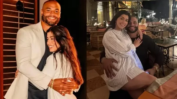Dak Prescott e Sarah Jane Ramos por Reprodução
