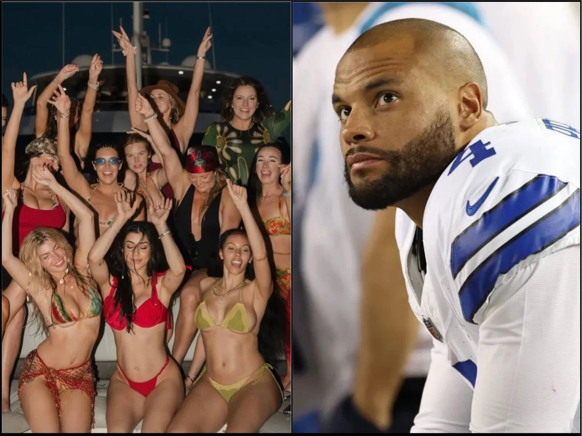 Dak Prescott e Sarah Jane Ramos por Reprodução
