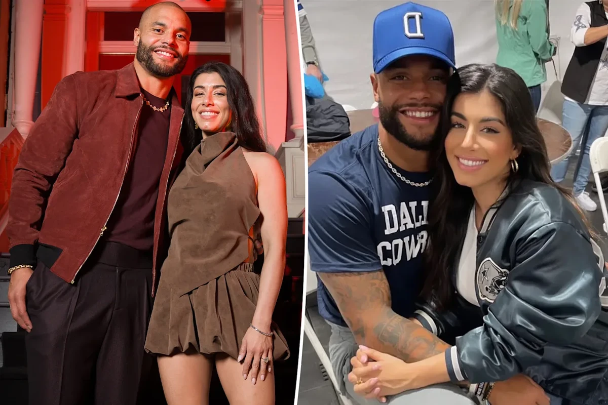 Dak Prescott e Sarah Jane Ramos por Reprodução