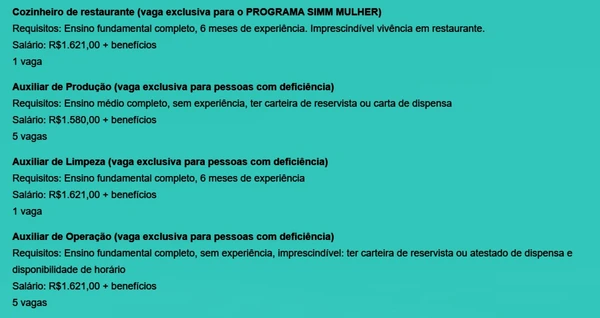 Veja vagas disponíveis por Reprodução