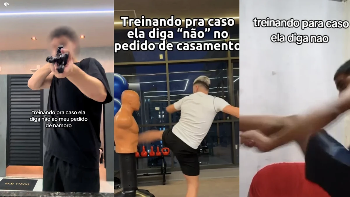 Vídeos simulam agressões a mulheres