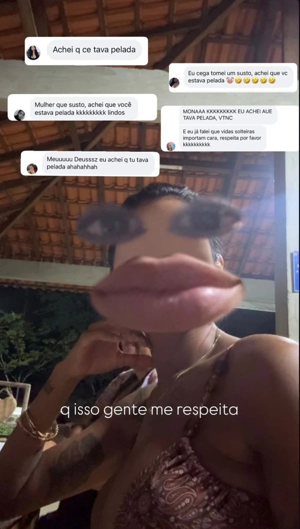 Pocah reage a comentários de fãs achando que ela estava nua em vídeo com namorado por Reprodução/ Instagram