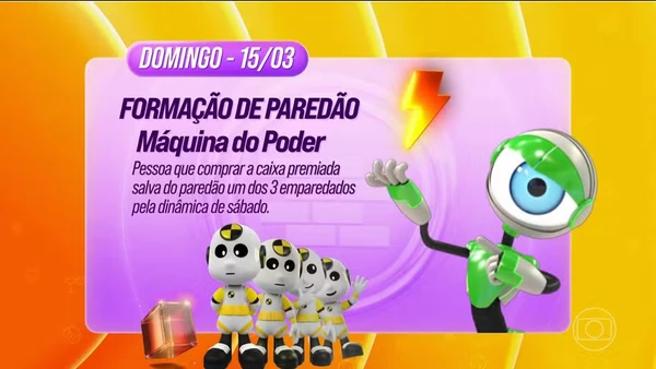 Dinâmica da semana no BBB por Reprodução/TV Globo