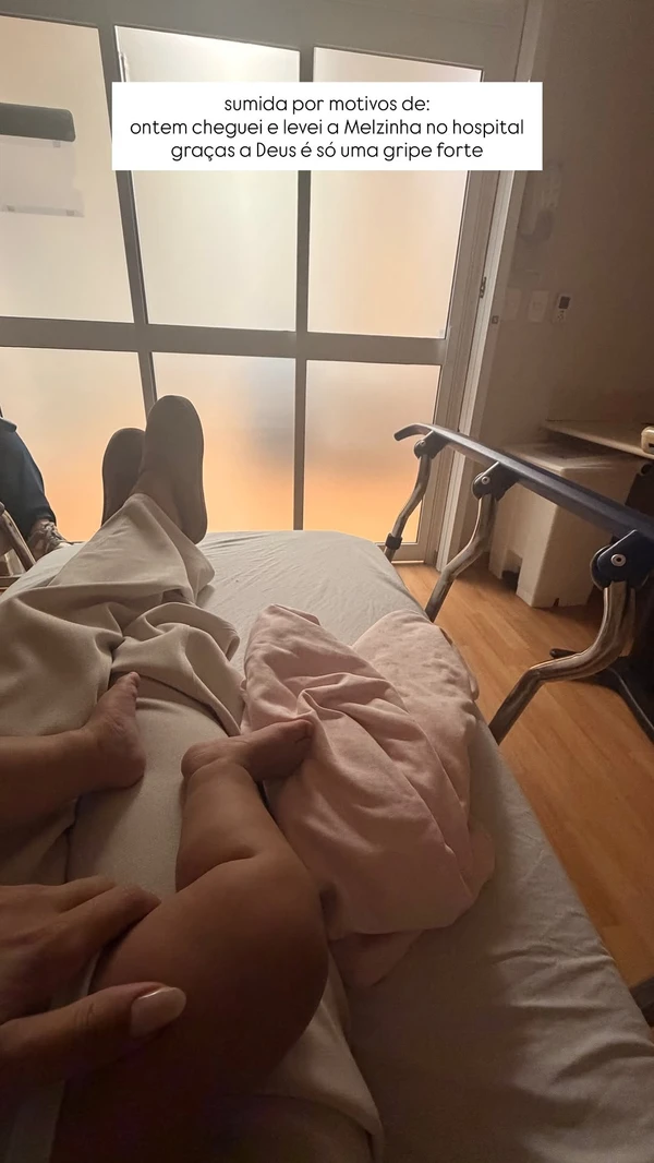 Bruna Biancardi levou filha caçula para hospital