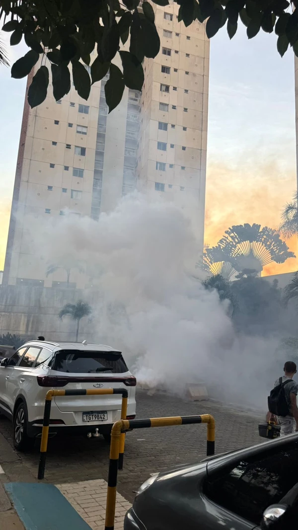 Moradores do Imbuí contrataram um fumacê para controlar as muriçocas; a empresa Best Service Controle de Pragas disse que está operando com capacidade máxima nos últimos dias por Divulgação/Best Service