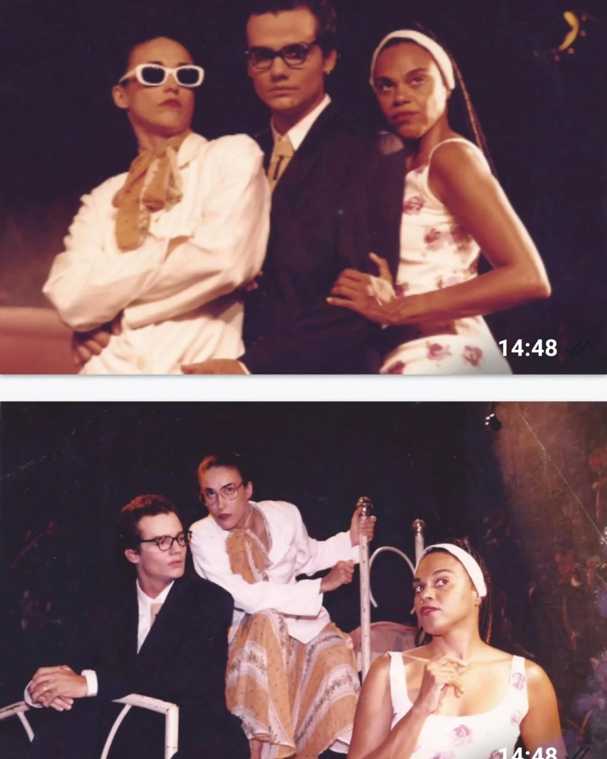 Wagner na peça Abismo de Rosa, dirigido por Fernando Guerreiro, em 1997. Ele está no centro, com Clécia Queiroz e Nádia Turenko. por Divulgação