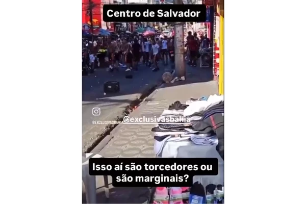 Briga na região da Piedade assustou ambulantes e clientes por Reprodução