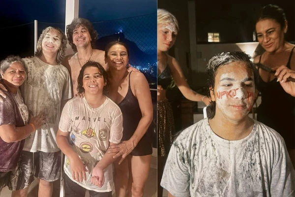 Dira Paes deu trote no filho após aprov