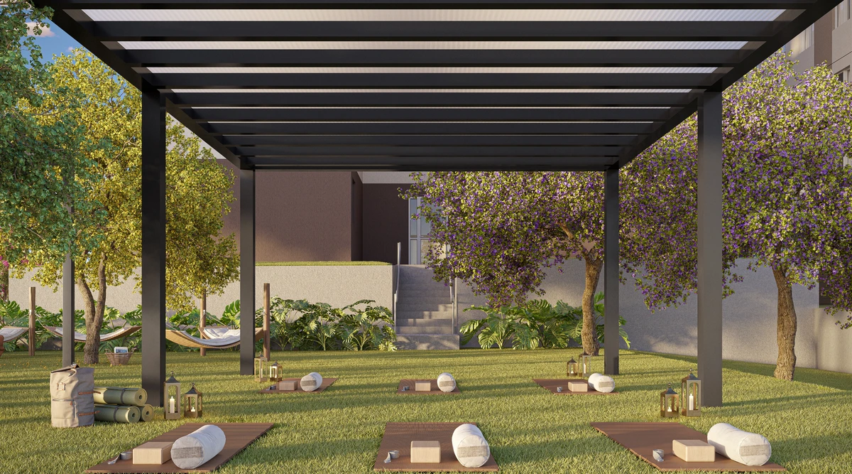 Espaços para a prática de yoga e meditação, como esse do Conquista Lauro de Freitas, também têm sido pensados para isso