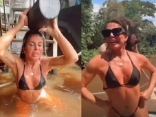 Imagem - Gretchen curte Belém do Pará em passeio de barco e toma banho de ‘baldinho’ em rio