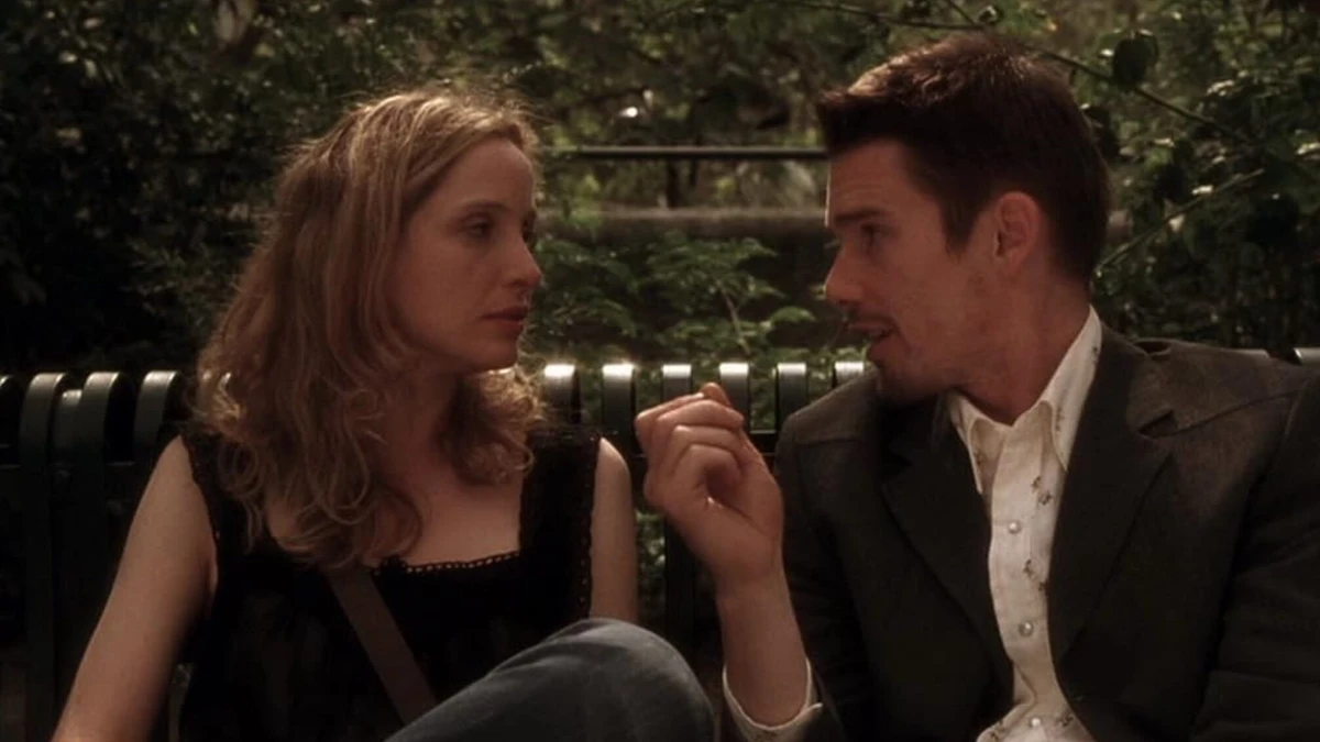Ethan Hawke e Julie Delpy na trilogia 'Antes do Pôr-do-Sol' por Divulgação 