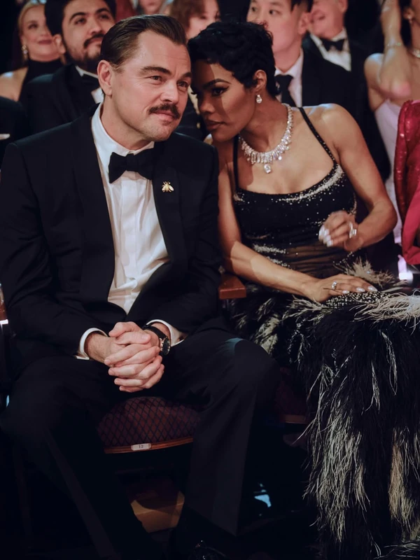 Leonardo DiCaprio e Teyana Taylor por Ye Fan (@ye.fan)/Reprodução/Instagram 