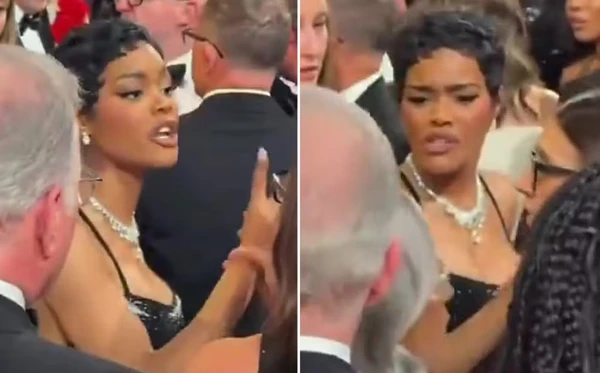 Teyana Taylor discute no tapete vermelho do Oscar 2026