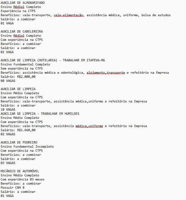 Vagas do SineBahia - Salvador e RMS (16/03) por Reprodução