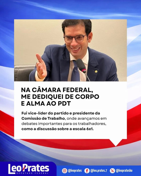 Leo Prates anuncia saída do PDT por Reprodução
