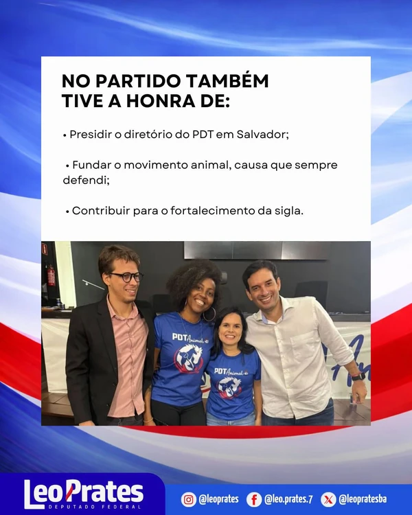 Leo Prates anuncia saída do PDT por Reprodução