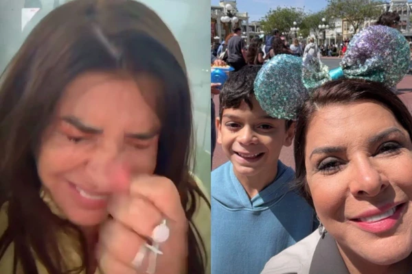 Mara Maravilha está na Disney com filho e o ex-esposo