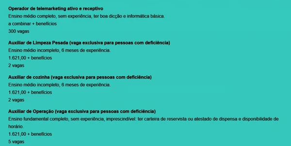 Veja vagas por Reprodução