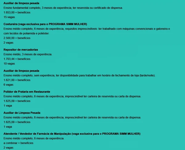 Veja vagas por Reprodução