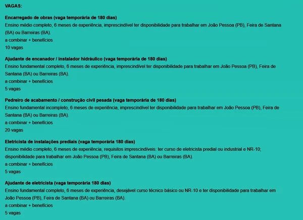 Veja vagas por Reprodução