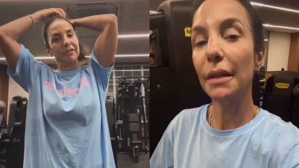 Ivete Sangalo na academia por Reprodução/Instagram