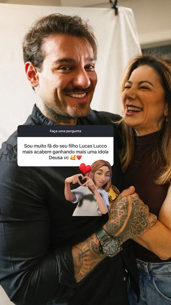 Mãe de Lucas Lucco mostra cabelo após diagnóstico de alopecia por Reprodução/Redes Sociais 