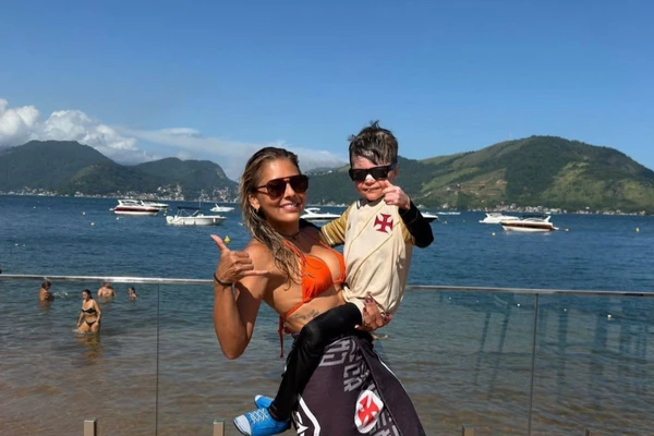 Menino Gui e sua mãe, Tayane Gandra