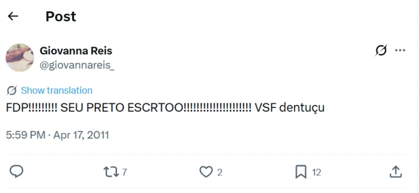 Uma sequência de publicações antigas, atribuídas à namorada da atriz Alanis Guillen, colocou o nome de Giovanna Reis Lins no centro de uma crise nas redes por Reprodução/Redes Sociais 