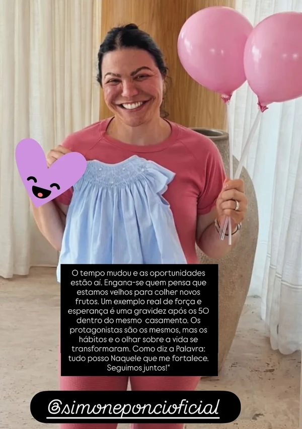 Simone Poncio está grávida por Reprodução