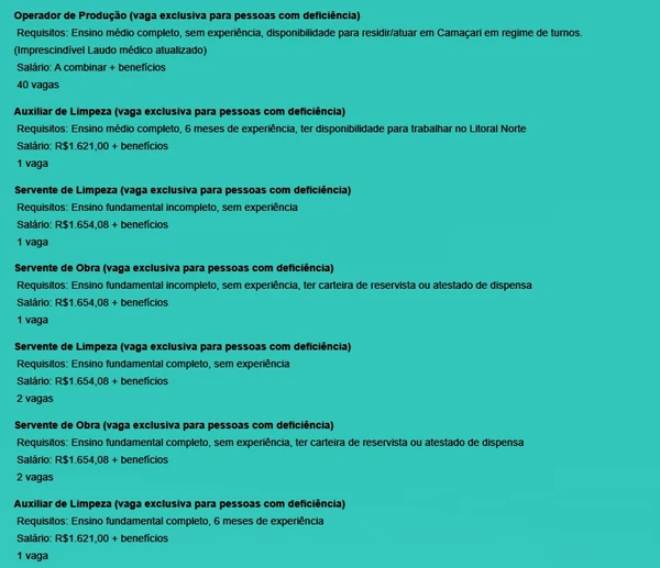 Veja vagas por Reprodução