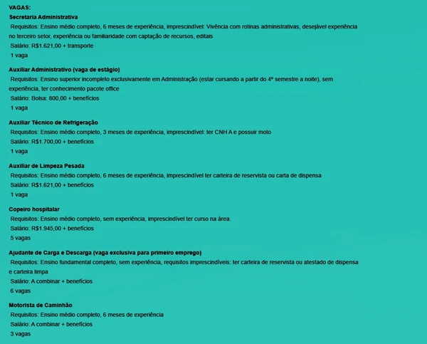 Veja vagas por Reprodução