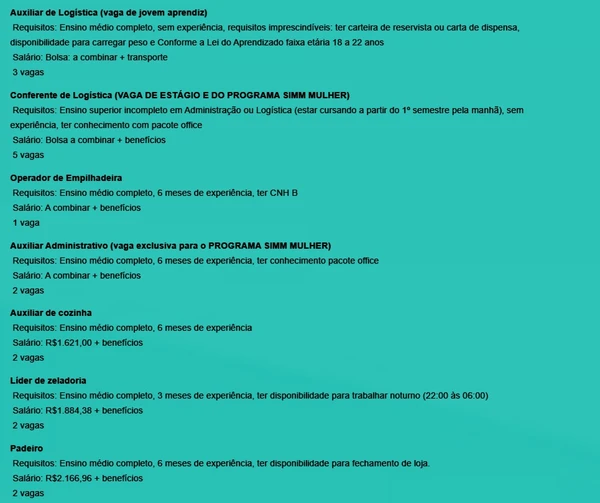 Veja vagas por Reprodução