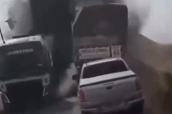 Acidente na ponte JK, em 22 de dezembro de 2024 por Reprodução