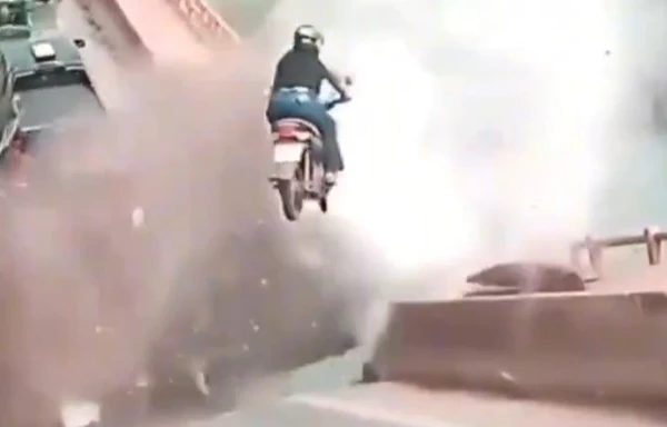 Acidente na ponte JK, em 22 de dezembro de 2024 por Reprodução